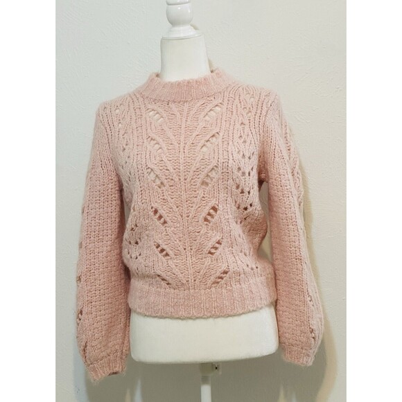 J. Crew Point Sur Pointelle Size XS Alpaca Wool Knit Sweater Quiet Luxury - Picture 1 of 11